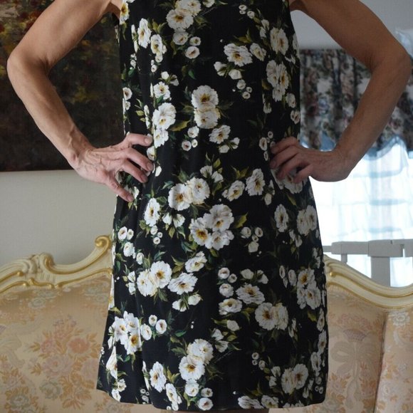 New DOLCE & GABBANA Runway Artistic Floral Lined dress IT 44,US 8-10, M-L. - Picture 2 of 10